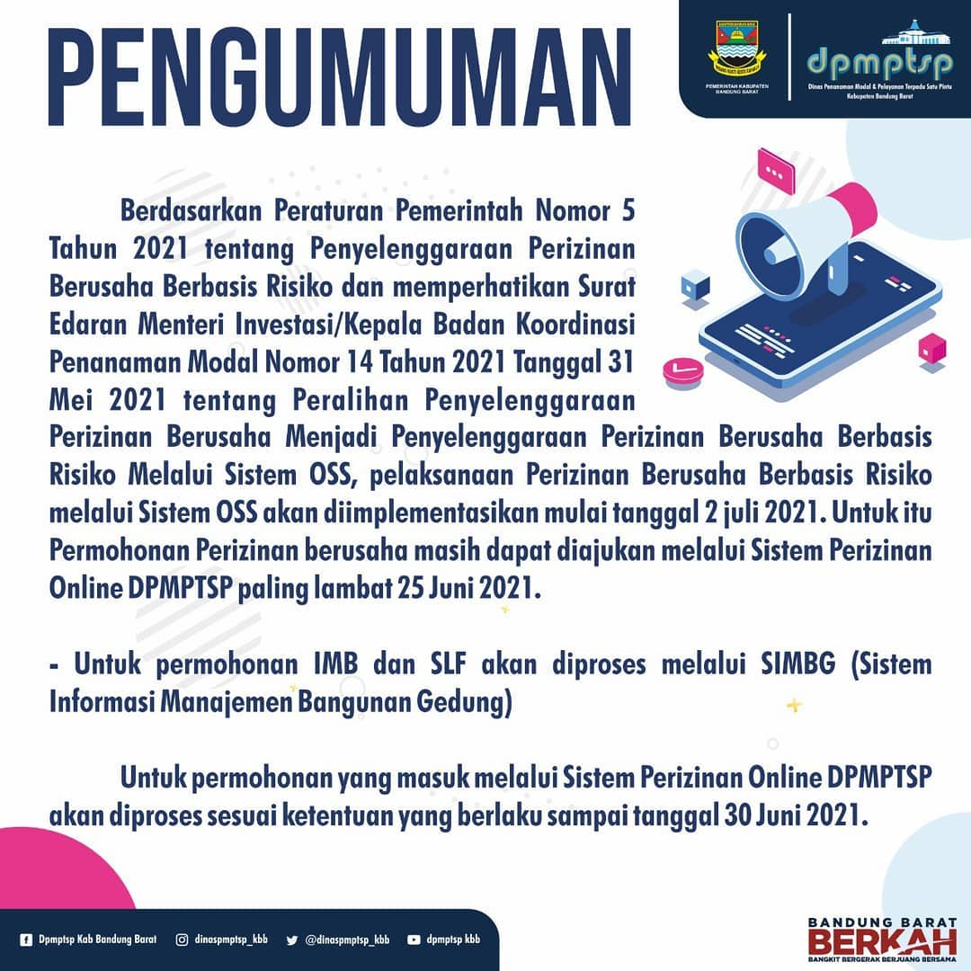 >Pengumuman Sistem OSS